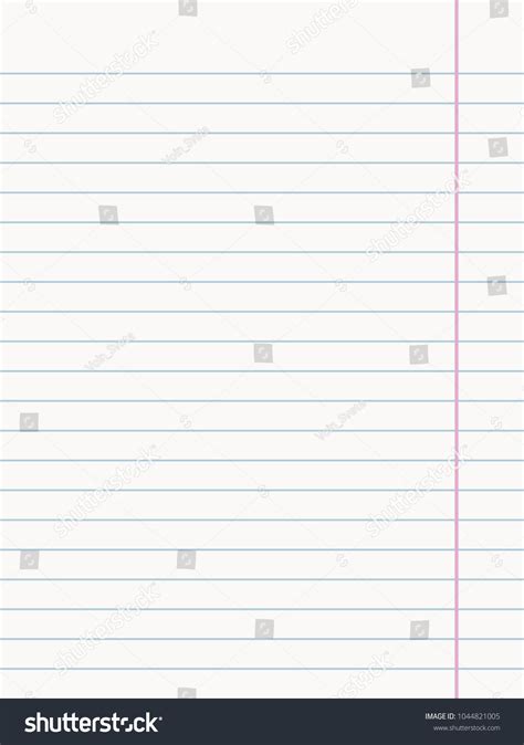 Notebook Paper Template Lined Page Realistic: เวกเตอร์สต็อก (ปลอดค่า ...