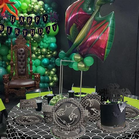 Buy JeVenis Dragon Birthday Party Plates Dragon Party Supplies Dragon ...