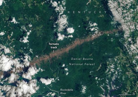 El tornado que arrasó Kentucky dejó una cicatriz visible desde el espacio