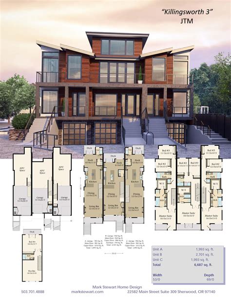 Town House Floor Plan - Maximizing Your Space - House Plans