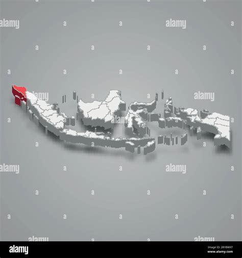 Aceh province location Indonesia 3d isometric map Stock Vector Image & Art - Alamy
