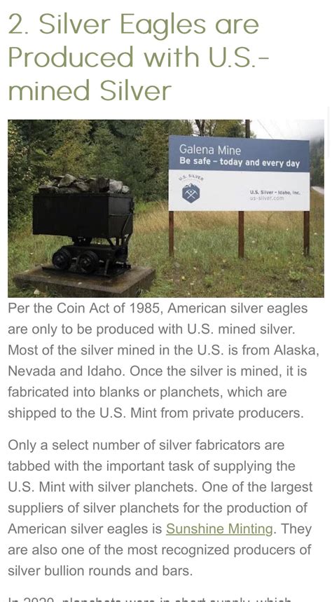 Did you know that silver eagles are produced only with silver mined in America? And the program ...