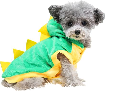 Amazon.com : Dog Dinosaur Costume - Pet Outfit Clothes Hoodie with ...