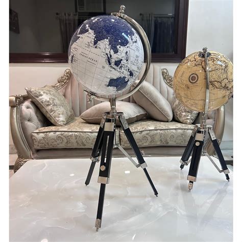 GLOBE DADDY-Educational & Modern + Antique Blue Tripod(Wooden) Home ...