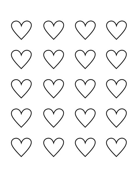 Free heart templates printable pdf heart cut outs – Artofit