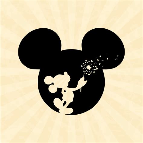 Silhouette De Mickey Mouse Imprimable Mickey On The Moon Papercraft