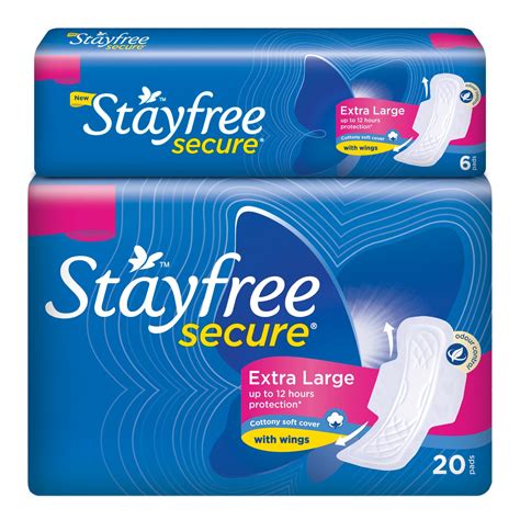 Buy Stayfree Secure Cottony Soft Pads - 20 Count (Pack of 2, Extra ...