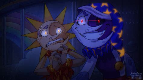 Idle Dear (🌙💤, FNAF Art) on X | Sun and moon drawings, Fnaf drawings, Fnaf