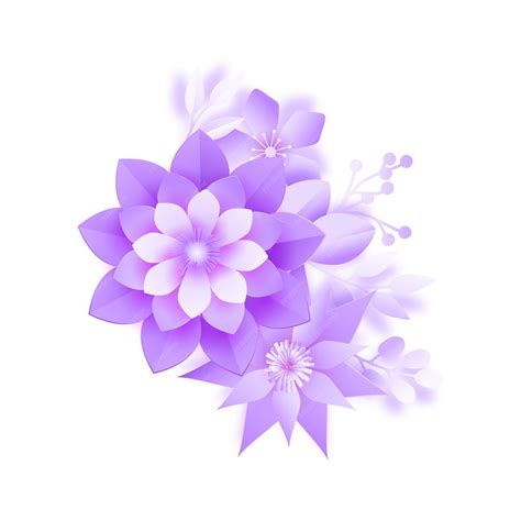 Premium Vector | Vector purple spring flower on white background