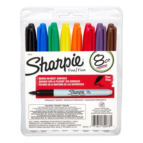 Newell Brands Sharpie Permanent Fine Point 8-Set Marker Set | SAN30078 ...
