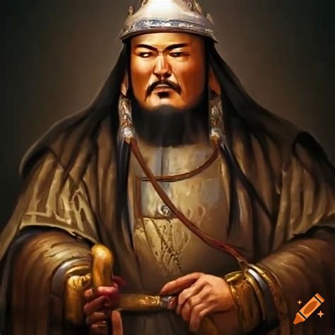 Portrait of Genghis Khan on Craiyon