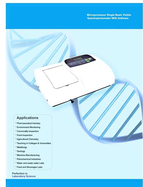Microprocessor Single visible spectrophotometer with software : Amazon ...