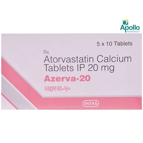 Azerva 20 Tablet 10's Price, Uses, Side Effects, Composition - Apollo ...