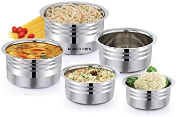 Buy Nirvika Stainless Steel tope Set Without lid Container Set/Tope Set ...
