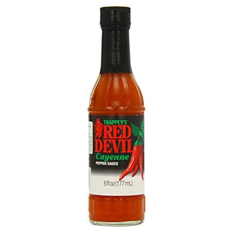 Trappey's Hot Red Devil Cayenne Pepper Sauce, 6 oz Glass Bottle ...