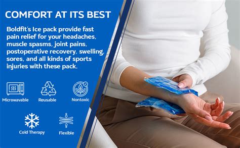 Buy Boldfit Reusable Hot & Cold Gel Ice Pack for Pain Relief – Ice Pack ...