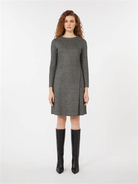 Jacquard jersey dress, dark grey | Max Mara