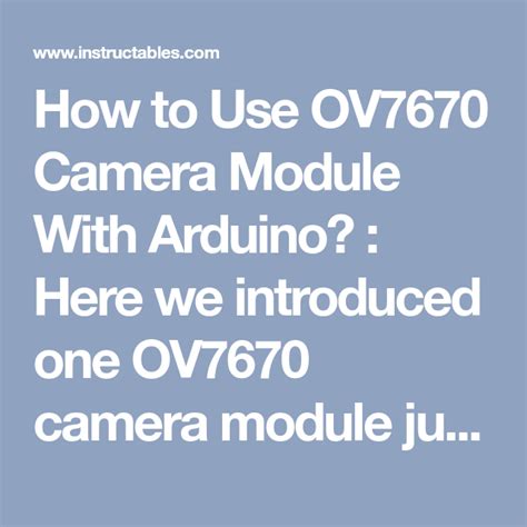 Image result for Arduino Code for Camera
