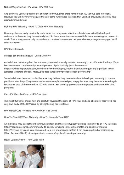 PPT - HPV Treatment And Cure PowerPoint Presentation, free download ...