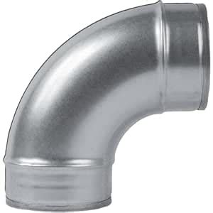 ECOPRO VENT 4" Inch 90˚ Degree Galvanized Steel Duct Elbow - Pressed ...
