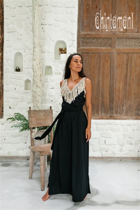 Boho Black Maxi Dress