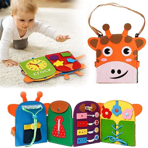 Buy SNOWIE SOFT® Busy Board for Toddlers 1-3, Cartoon Giraffe Sensory ...