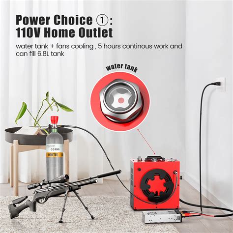 Buy GX pump GX-E-CS4 Portable PCP Air Compressor, 350W Motor,Max ...