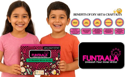 Funtaala Mandala Art Kit for Adults and Kids | DIY 3D Mirror Wall Decor ...