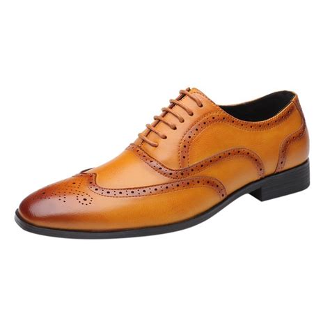 FashionRazor Men’s Classic Leather Pointed Toe Formal Business Shoes