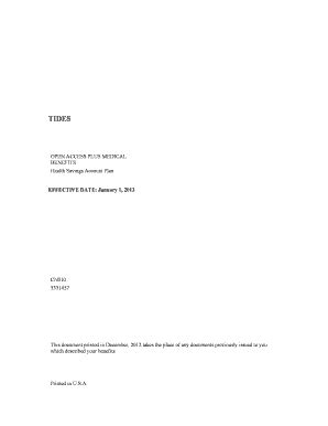 Fillable Online Cigna HSA Evidence of Coverage - PCMS Fax Email Print ...