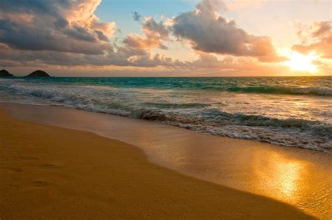 water, sunrise, idyllic, tropical, oahu, sunset, tranquility, land, sun ...
