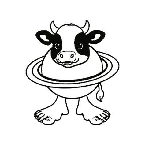 Imprimir La Vaca Saturno Saturnita para Colorir