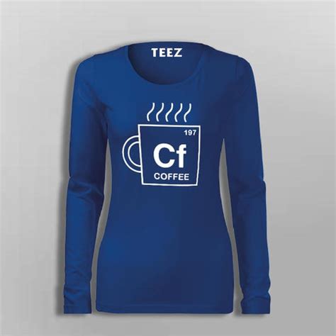Elements Alignment Funny CF Coffee Periodic T-Shirt For Women - TEEZ.in