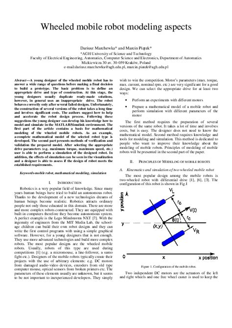 Image result for Wheeled Mobile Robot Modeling