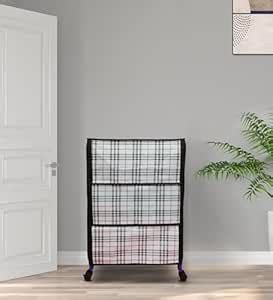 Novatic Metal Plastic Frame Collapsible Wardrobe With Velcro Cover And ...