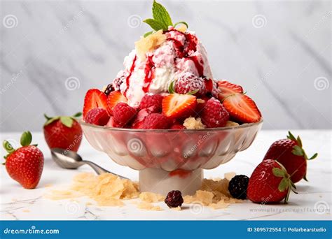 Ice Cream Bingsu, Watercolor Ice Cream Royalty-Free Cartoon ...