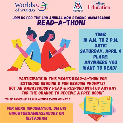 WOW Reading Ambassadors Host Read-a-thon • Worlds of Words