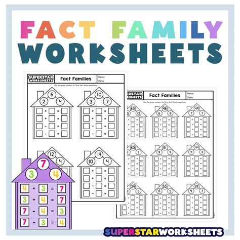 Free math fact family house template, Download Free math fact family ...