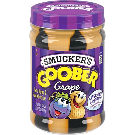 Smucker's Goober Peanut Butter and Grape Jelly Stripes, 18 oz - Walmart.com