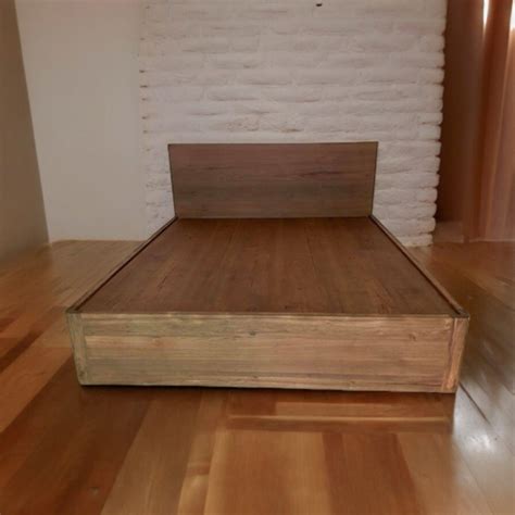 Luxurious and Functional: Teak Wood Platform Bed with 4 Drawers | Buy ...