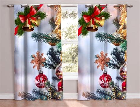 Buy Festive Christmas Printed Window Curtains | Holiday Décor Drapes ...