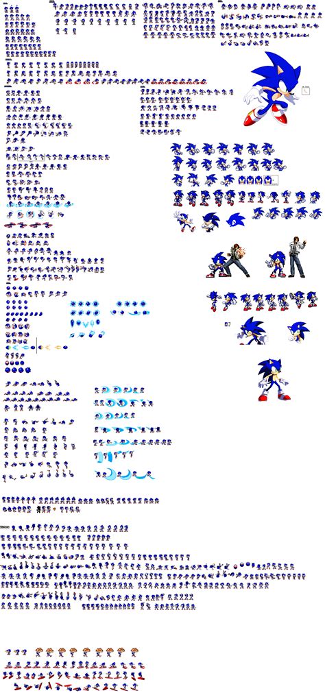 Sonic sprite sheet complete by jackpeart on DeviantArt
