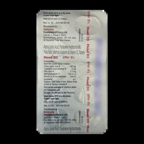 HOSIT D3 TABLET 10'S Price, Uses, Side Effects & Substitutes | Medkart
