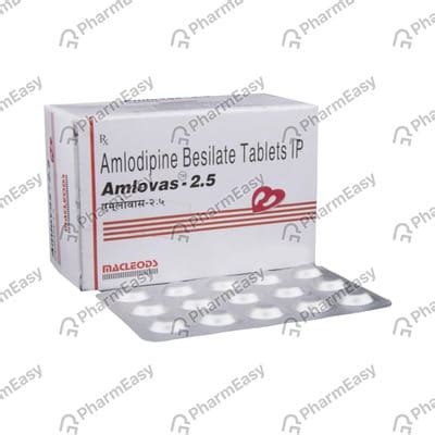 Amlovas 2.5 MG Tablet (10): Uses, Side Effects, Price & Dosage | PharmEasy