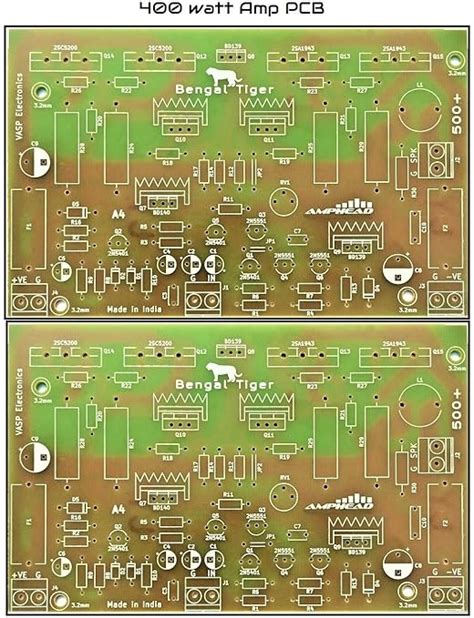 VASP 400 Watt Hifi Mono Amplifier PCB board using C5200 A1943 Power ...