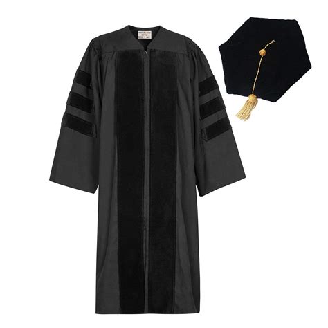 Buy GraduationMall Classic Doctoral Graduation Gown Tam Set Online at ...