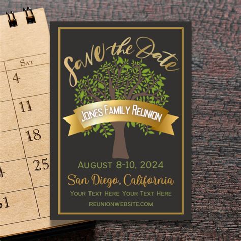 Family Reunion Save the Date Invitation Card | Editable Family Reunion ...