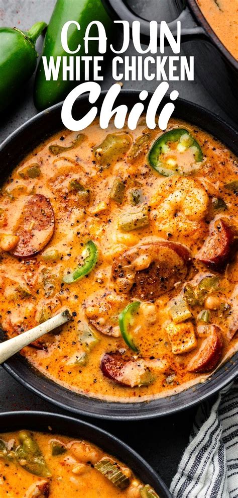 Spicy Cajun Twist on Classic White Chicken Chili | Dinner recipes, Easy ...