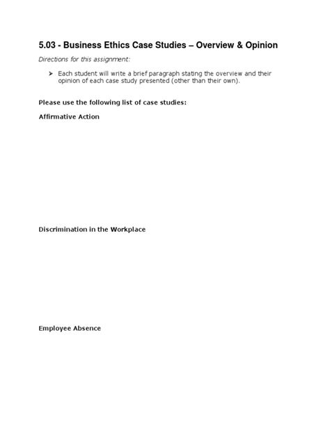 Case Study Examples Business Ethics 的图像结果