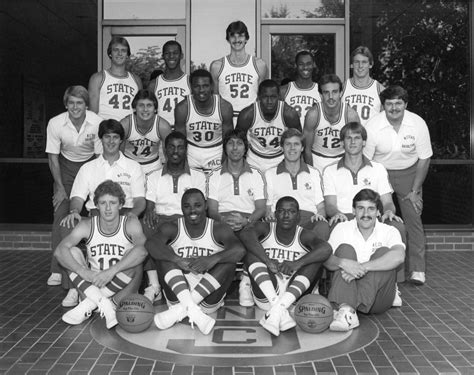 this 1980 team photo of the NC State Wolfpack shows head coach Jim ...